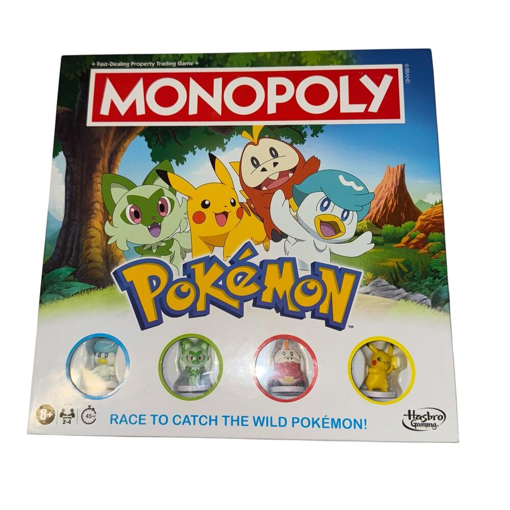 Monopoly Pokemon Edition Board Game Kids Games For Pokémon For Kids Age 8+ New